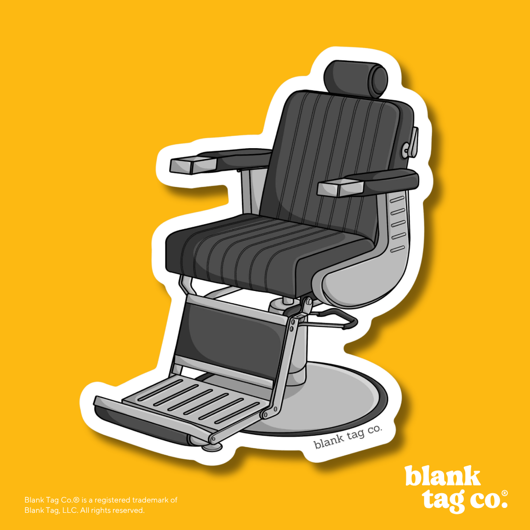 Blank Tag Co.® Waterproof Sticker - Barber Chair