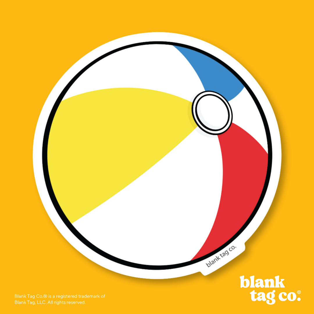 Blank Tag Co.® Waterproof Sticker - Beach Ball