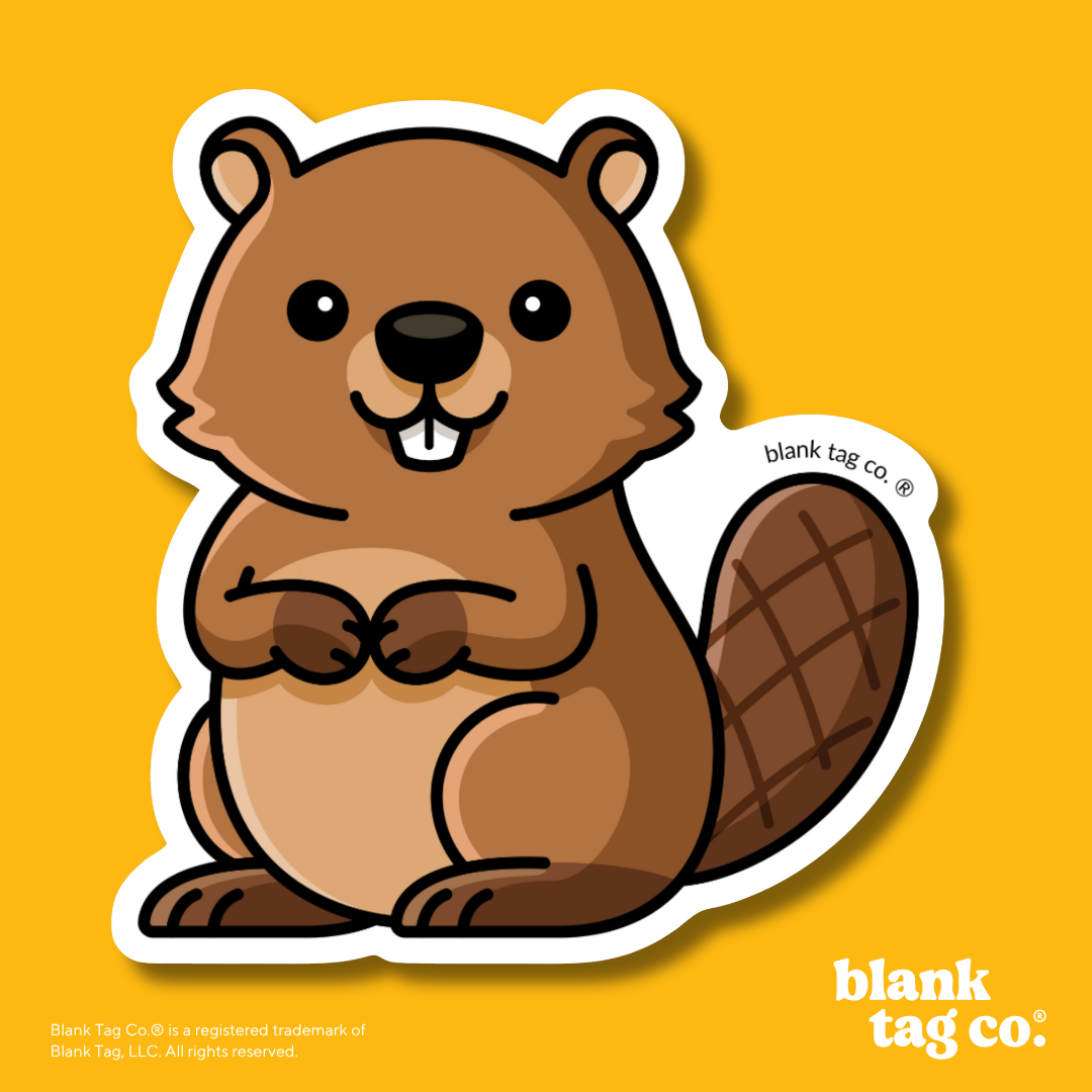 Blank Tag Co.® Waterproof Sticker - Beaver