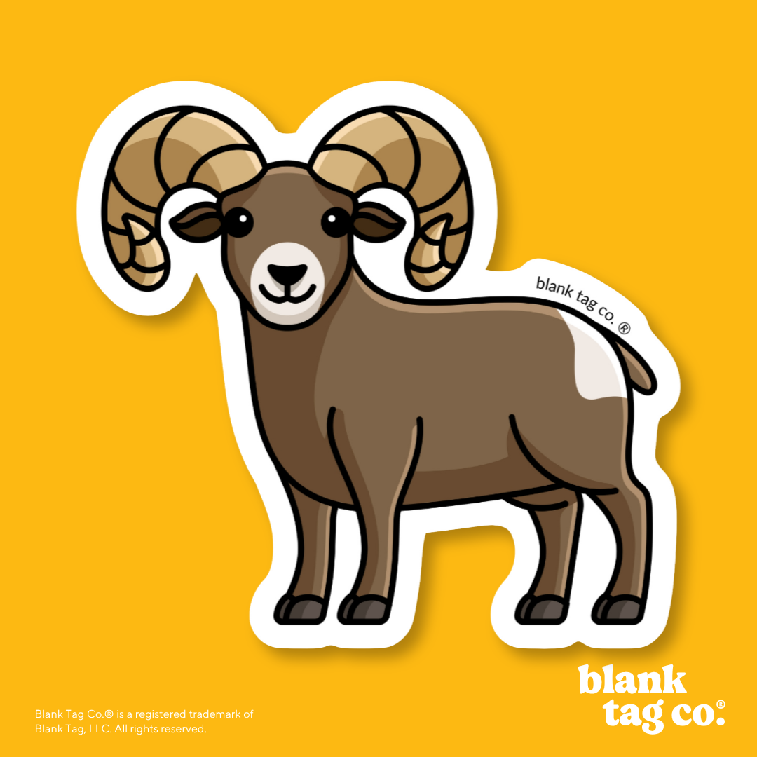 Blank Tag Co.® Waterproof Sticker - Big Horn Sheep
