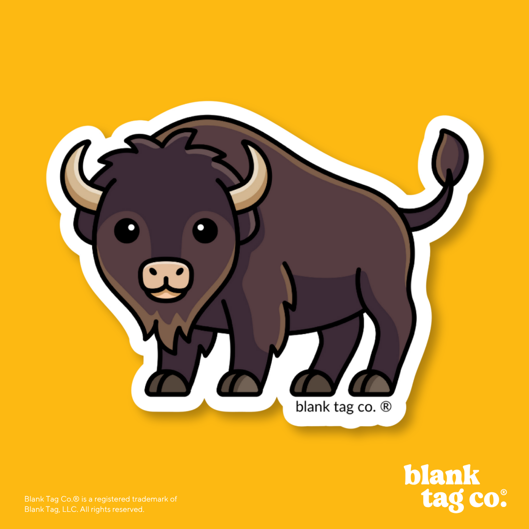Blank Tag Co.® Waterproof Sticker - Bison