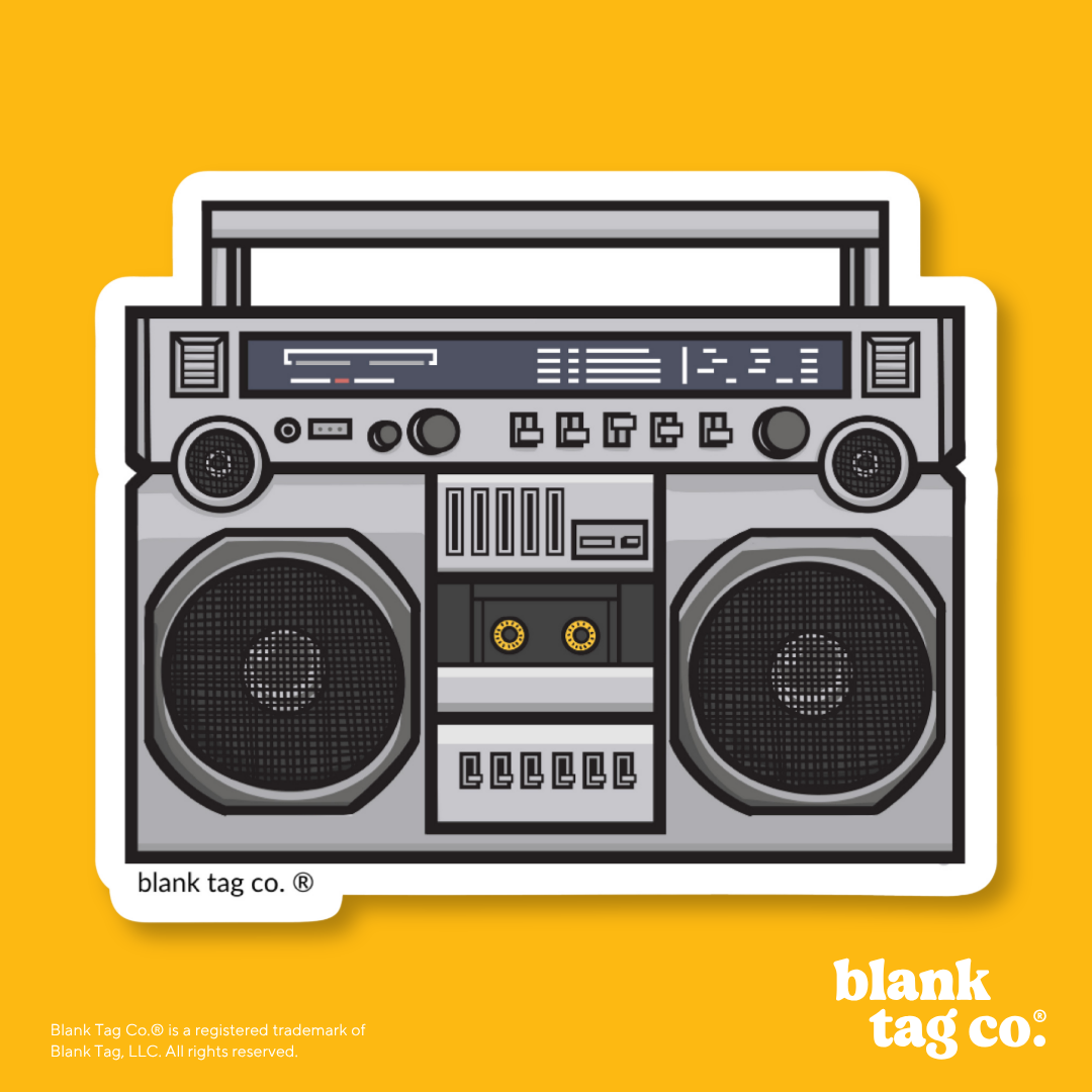 Blank Tag Co.® Waterproof Sticker - Boombox