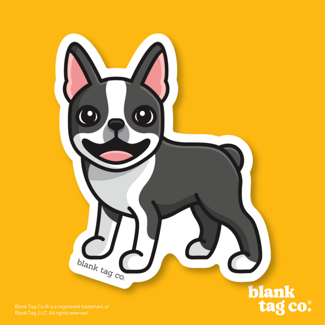 Blank Tag Co.® Waterproof Sticker - Boston Terrier