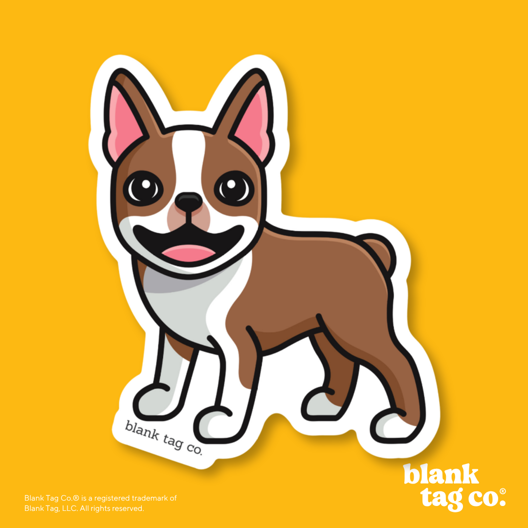Blank Tag Co.® Waterproof Sticker - Boston Terrier