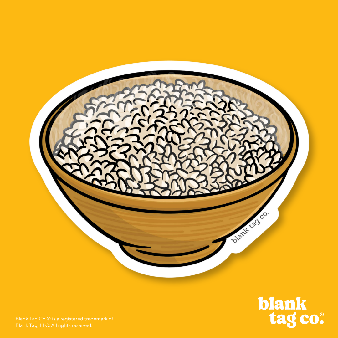 Blank Tag Co.® Waterproof Sticker - Bowl of Rice