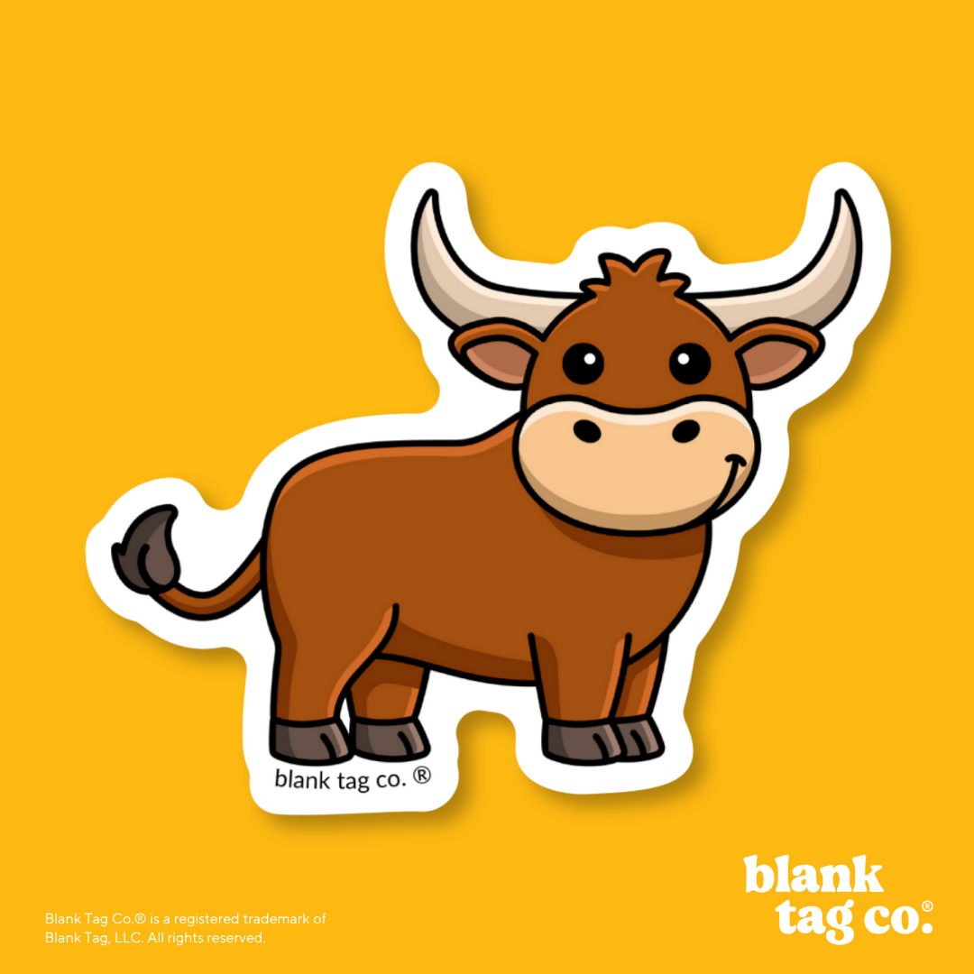 Blank Tag Co.® Waterproof Sticker - Bull