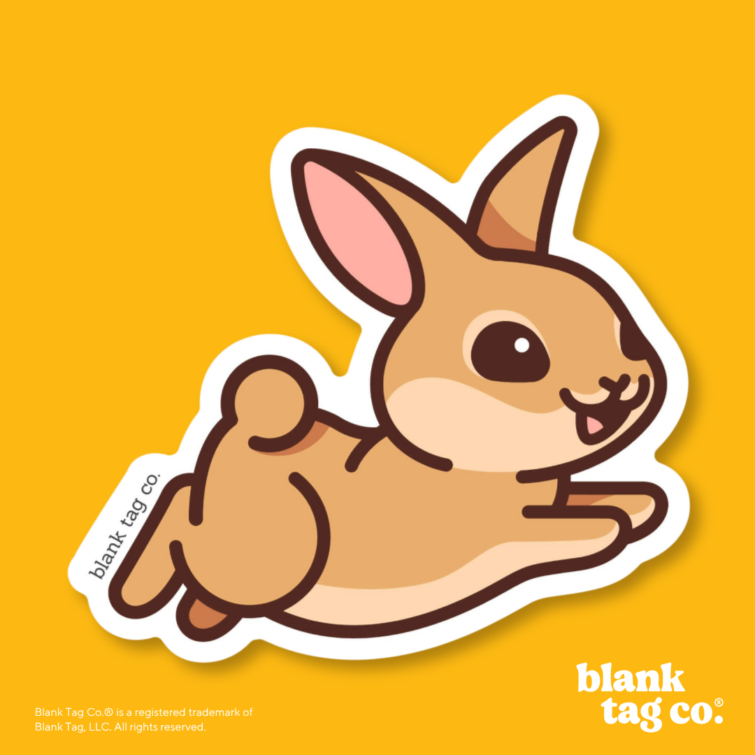 Blank Tag Co.® Waterproof Sticker - Bunny