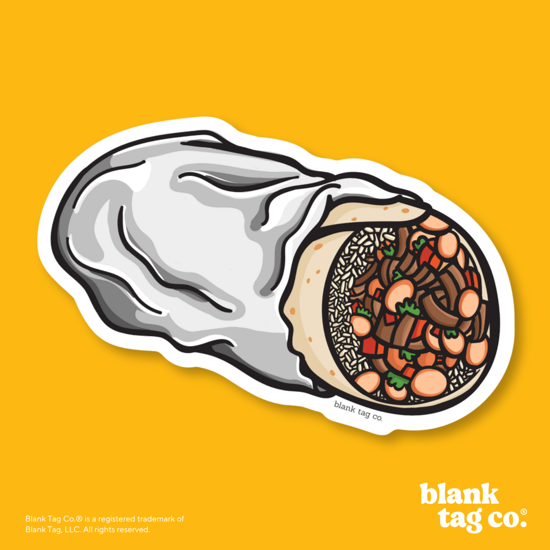 Blank Tag Co.® Waterproof Sticker - Burrito