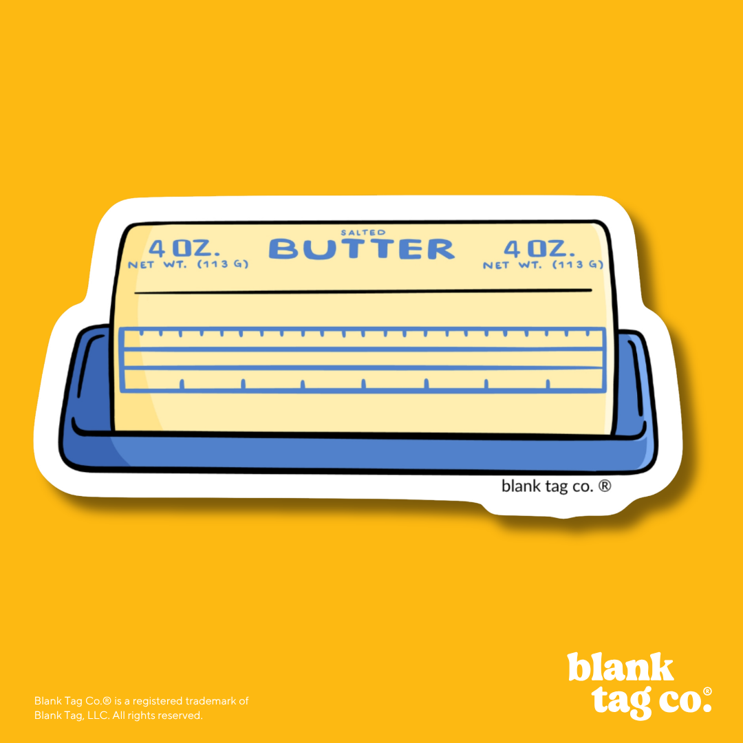 Blank Tag Co.® Waterproof Sticker - Butter