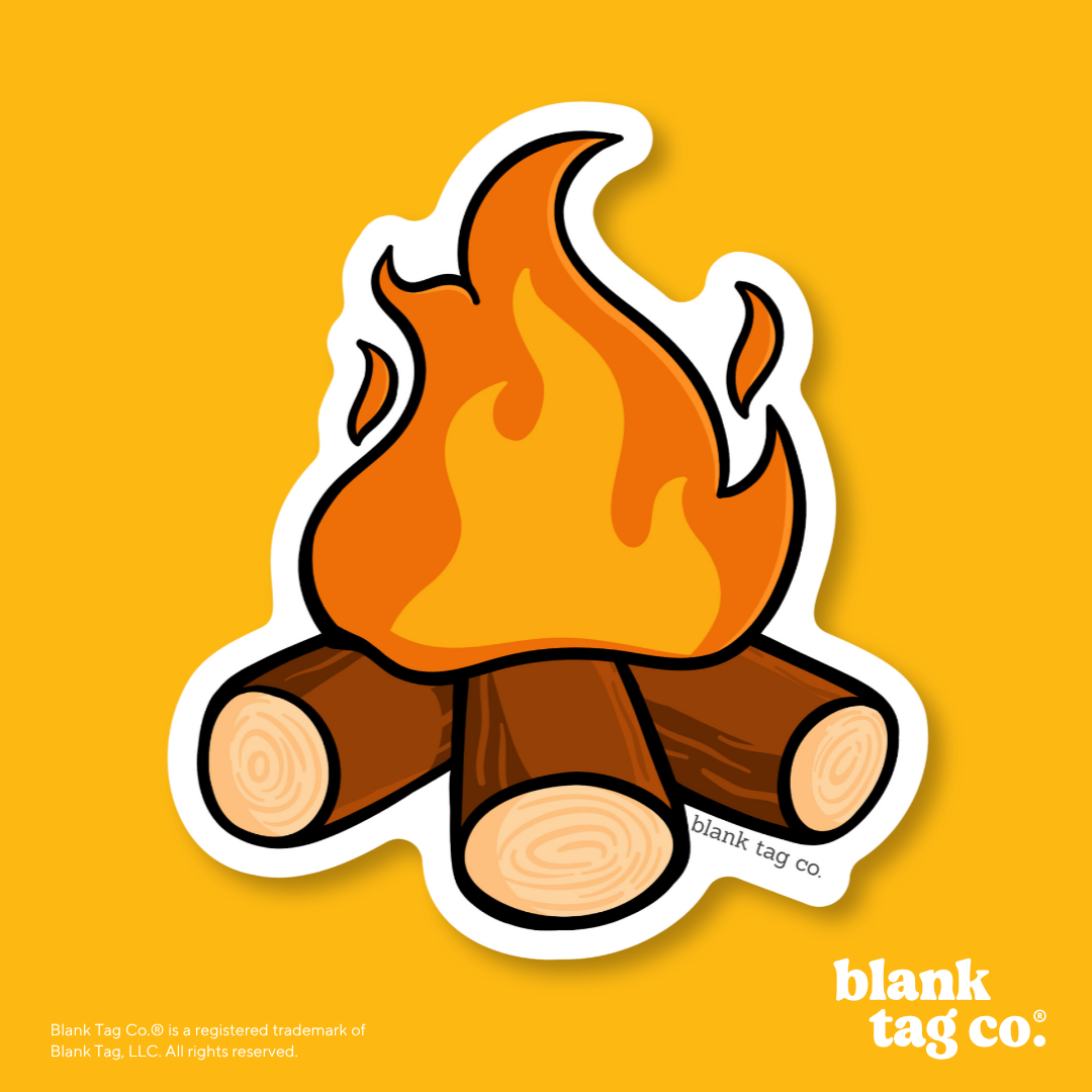 Blank Tag Co.® Waterproof Sticker - Campfire