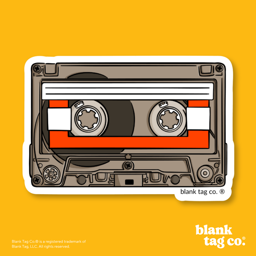 Blank Tag Co.® Waterproof Sticker - Cassette Tape