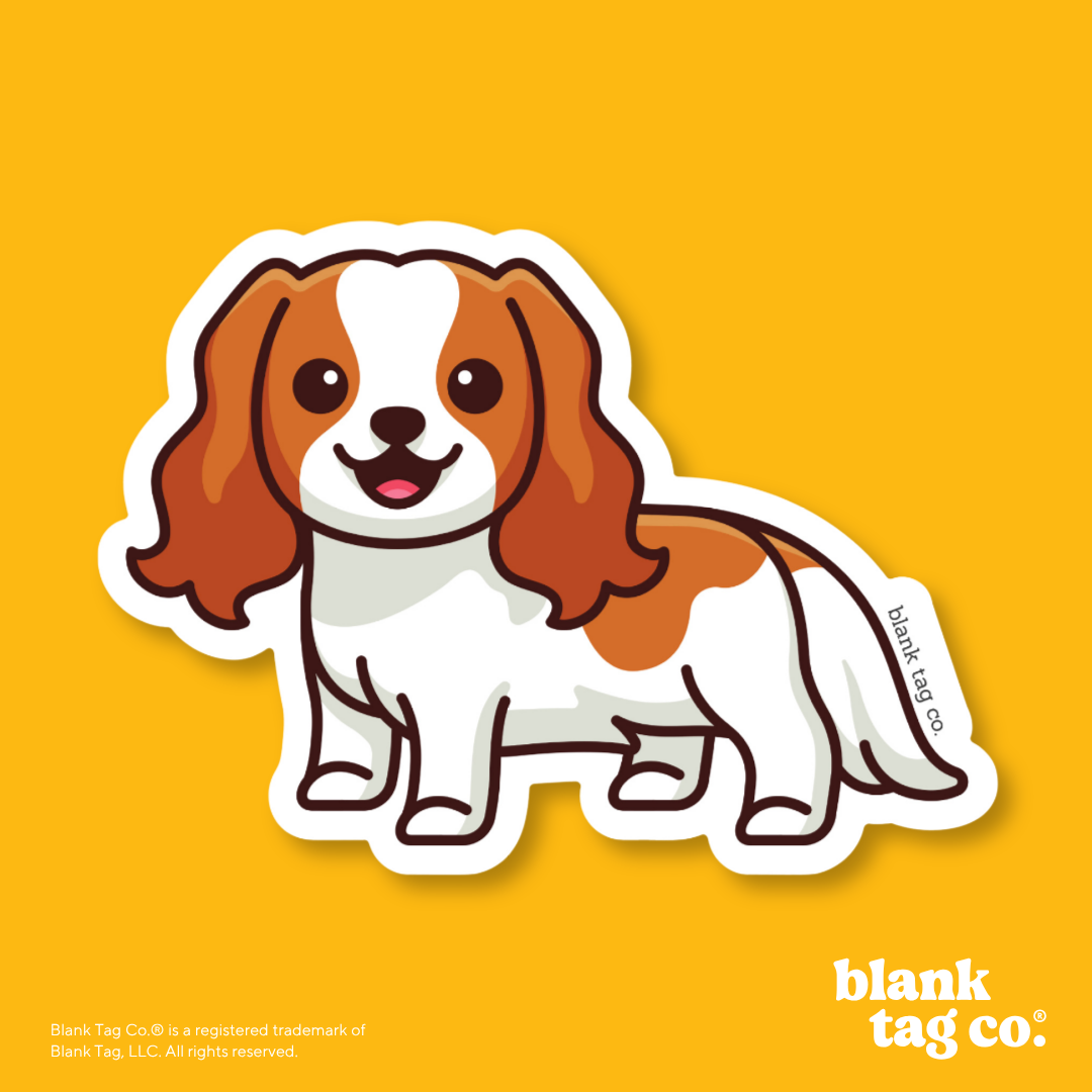 Blank Tag Co.® Waterproof Sticker - Cavalier King Charles Spaniel