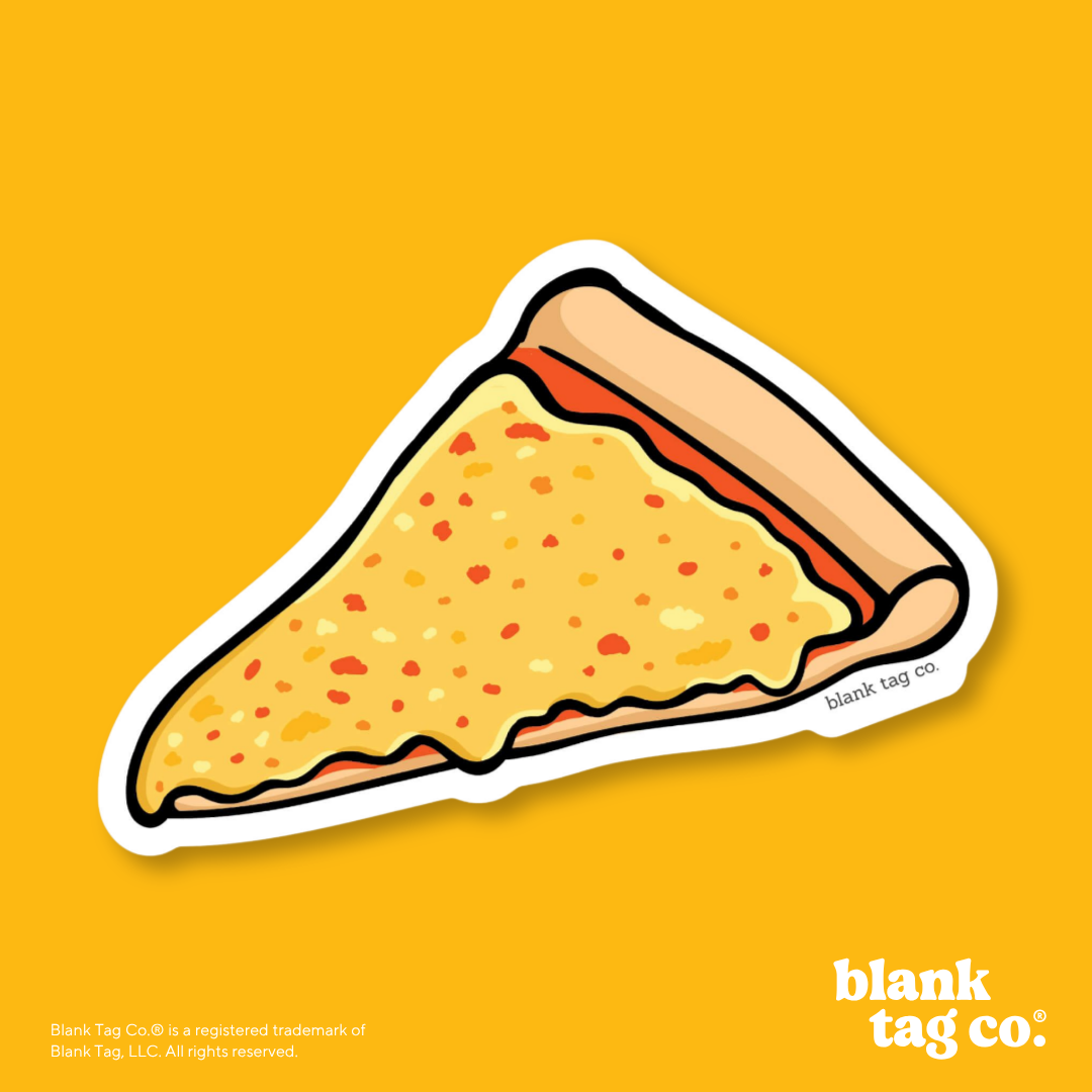 Blank Tag Co.® Waterproof Sticker - Cheese Pizza Slice