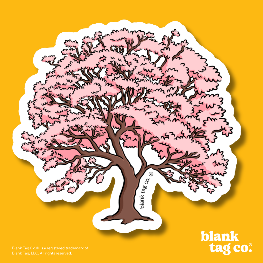Blank Tag Co.® Waterproof Sticker - Cherry Blossom Tree