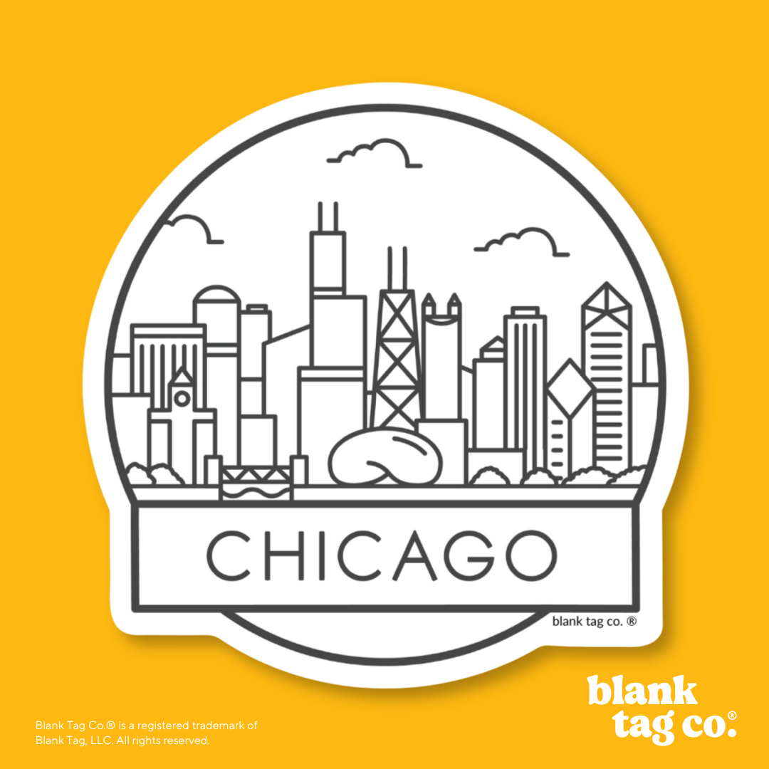 Blank Tag Co.® Waterproof Sticker - Chicago Cityscape