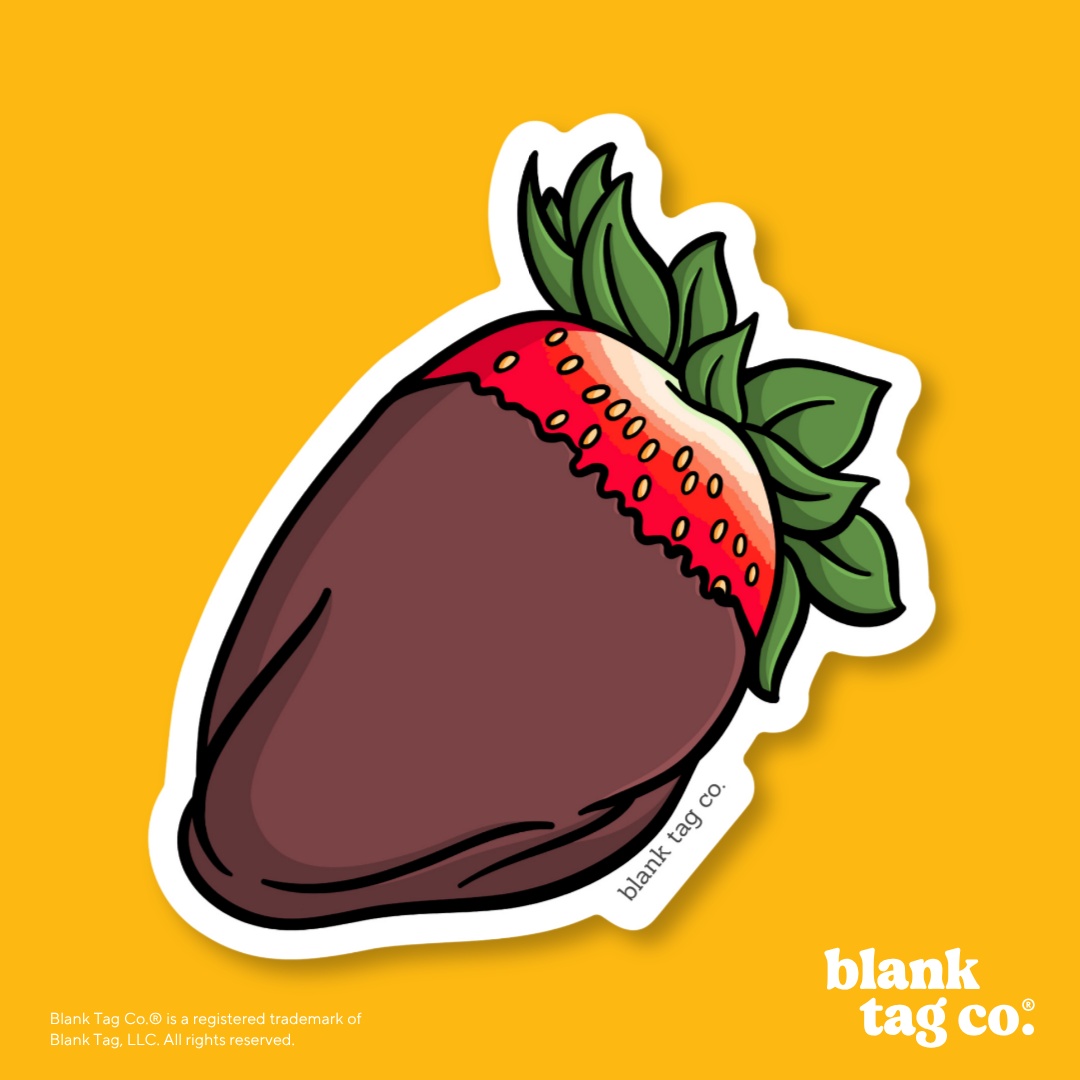 Blank Tag Co.® Waterproof Sticker - Chocolate Strawberry