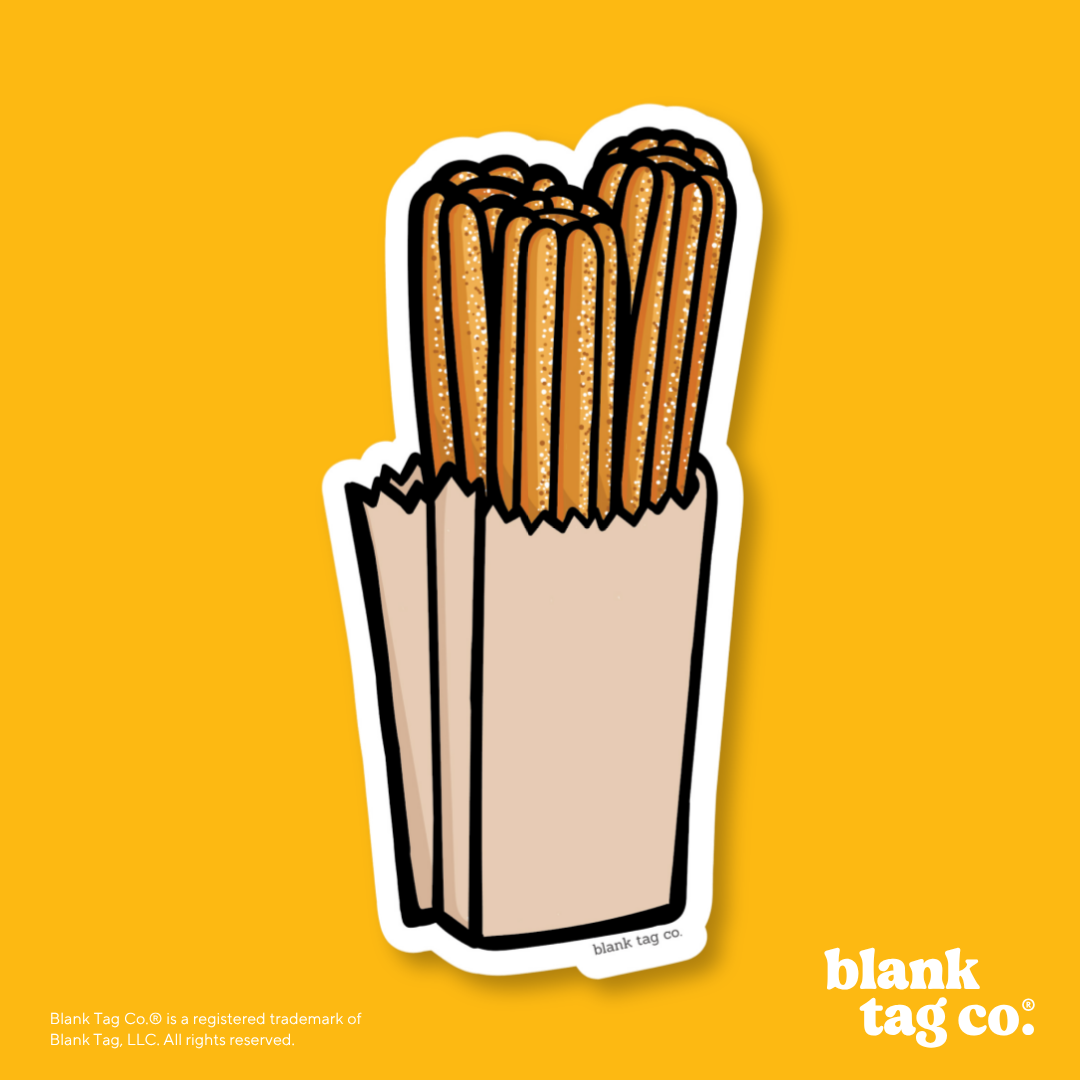Blank Tag Co.® Waterproof Sticker - Churros