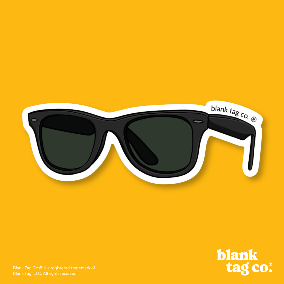Blank Tag Co.® Waterproof Sticker - Classic Sunglasses