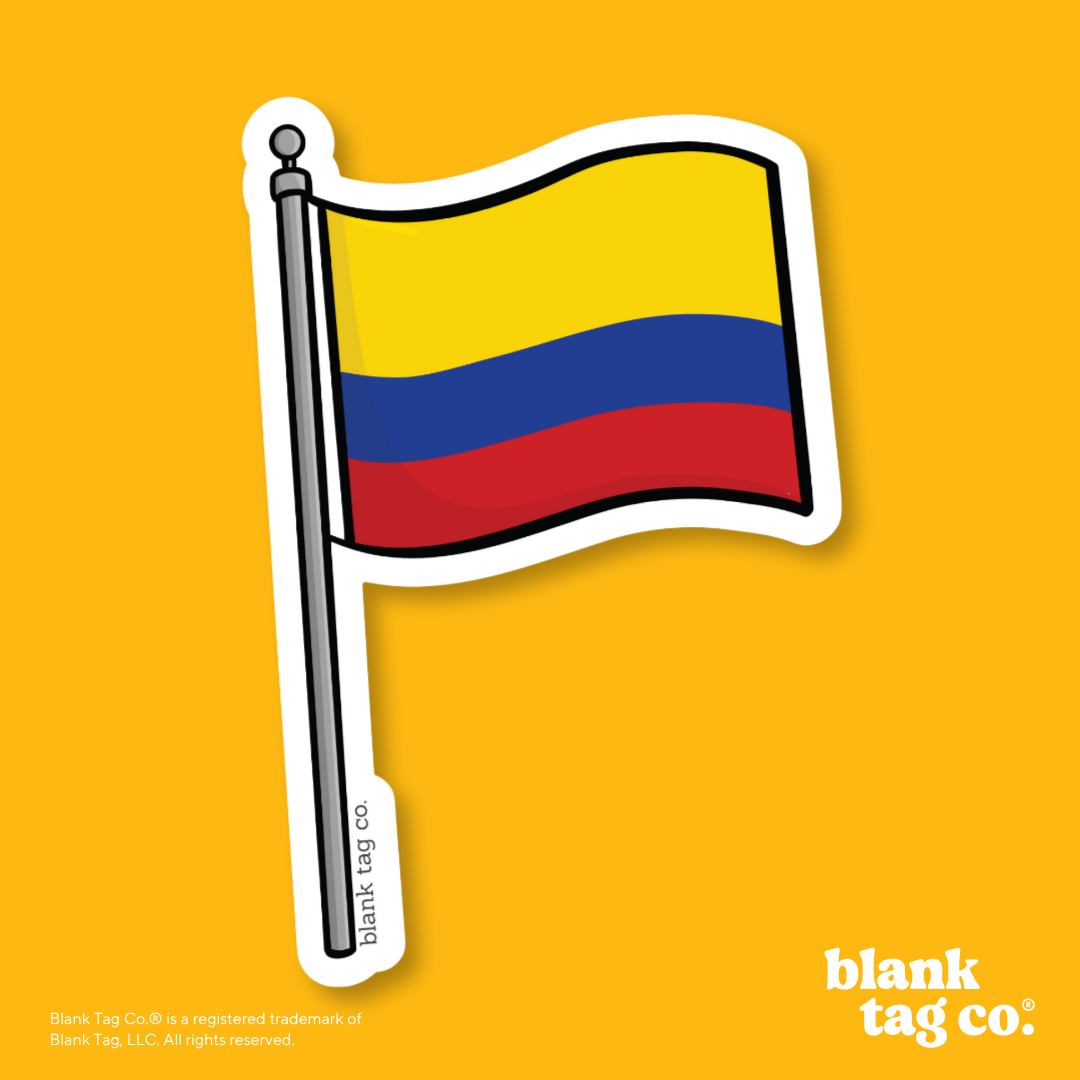 Blank Tag Co.® Waterproof Sticker - Colombia Flag