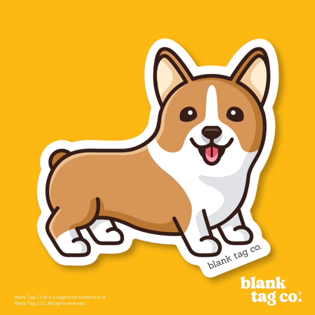 Blank Tag Co.® Waterproof Sticker - Corgi
