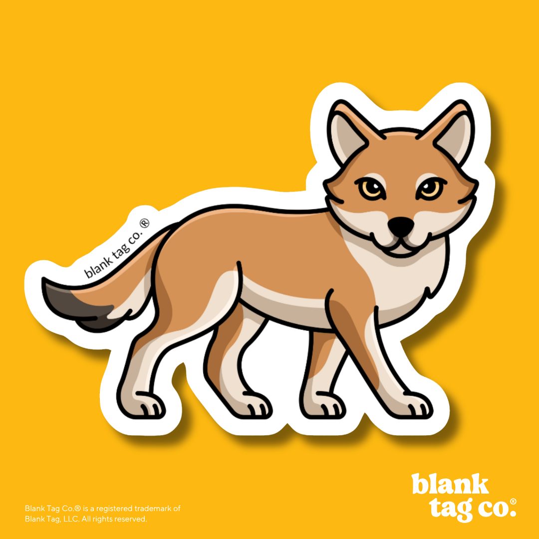 Blank Tag Co.® Waterproof Sticker - Coyote