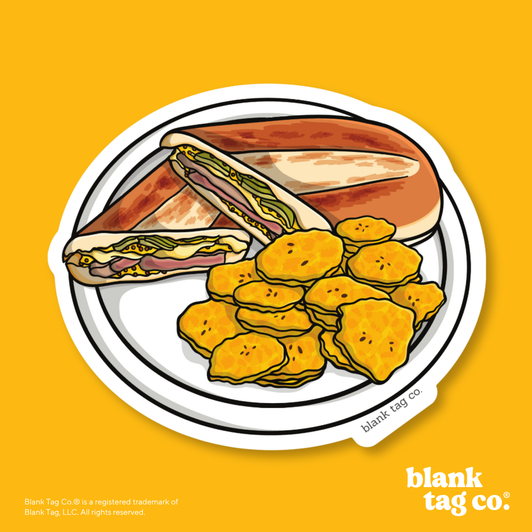 Blank Tag Co.® Waterproof Sticker - Cubano Con Tostones