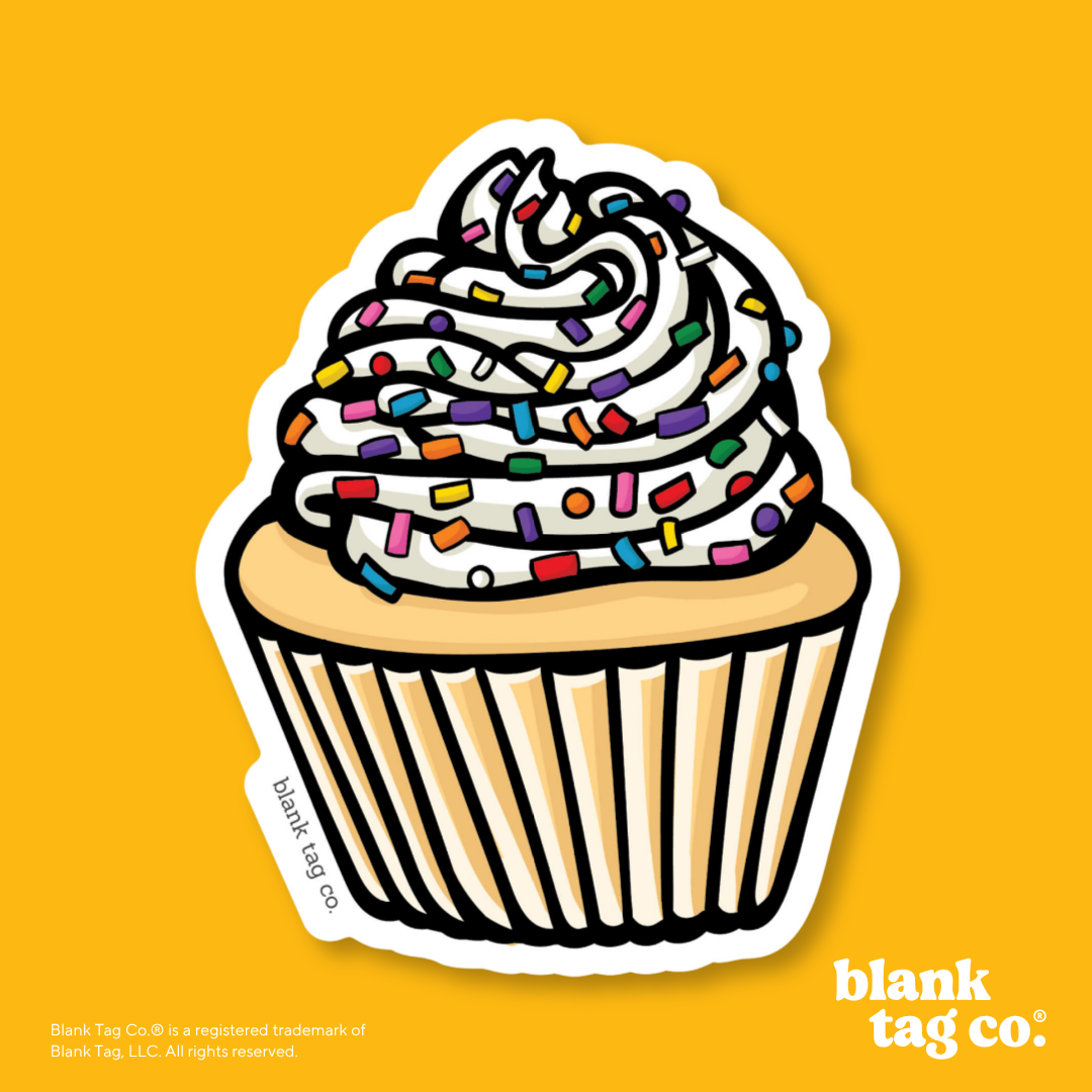 Blank Tag Co.® Waterproof Sticker - Cupcake