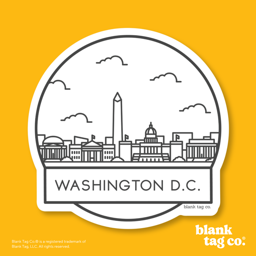 Blank Tag Co.® Waterproof Sticker - D.C. Cityscape