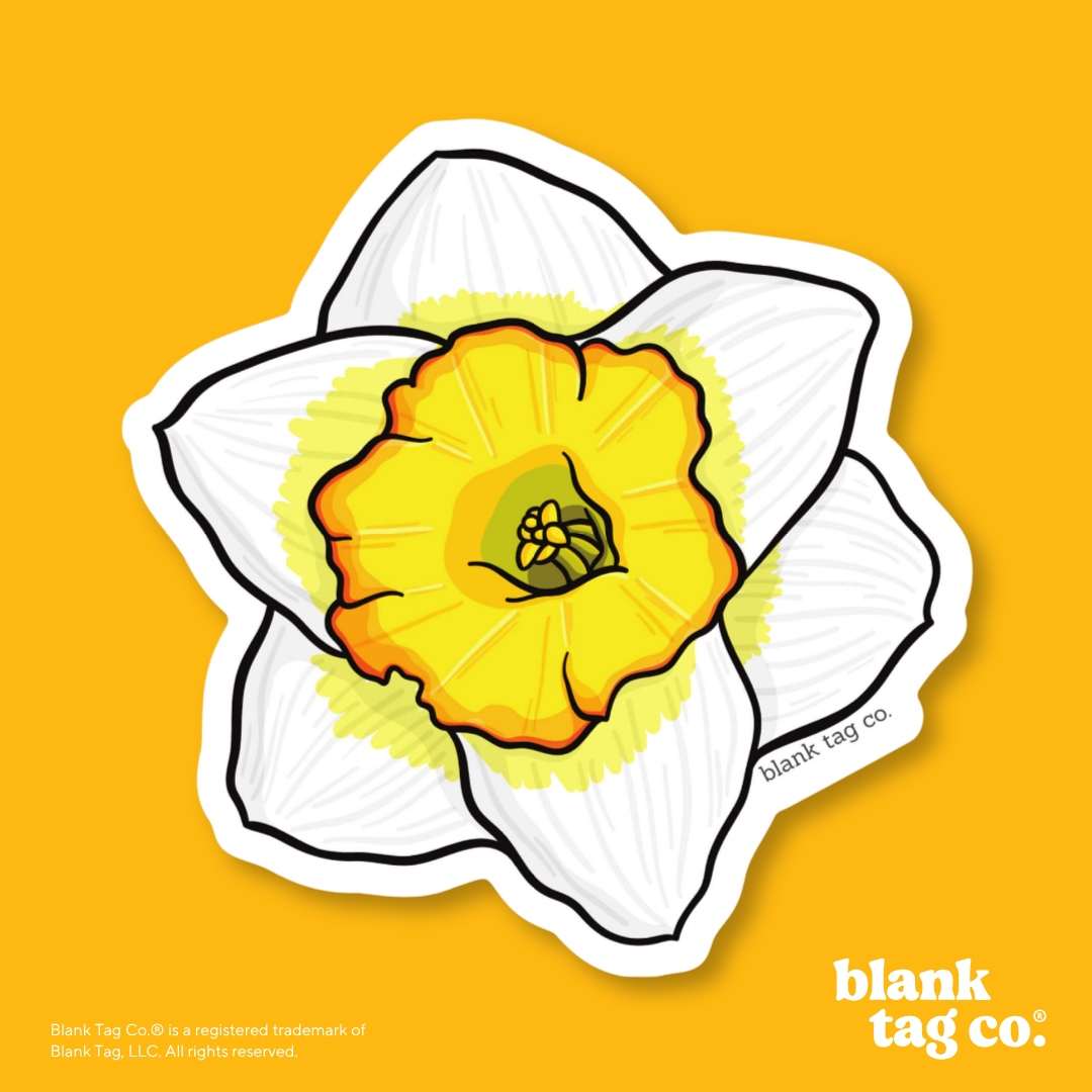 Blank Tag Co.® Waterproof Sticker - Daffodil