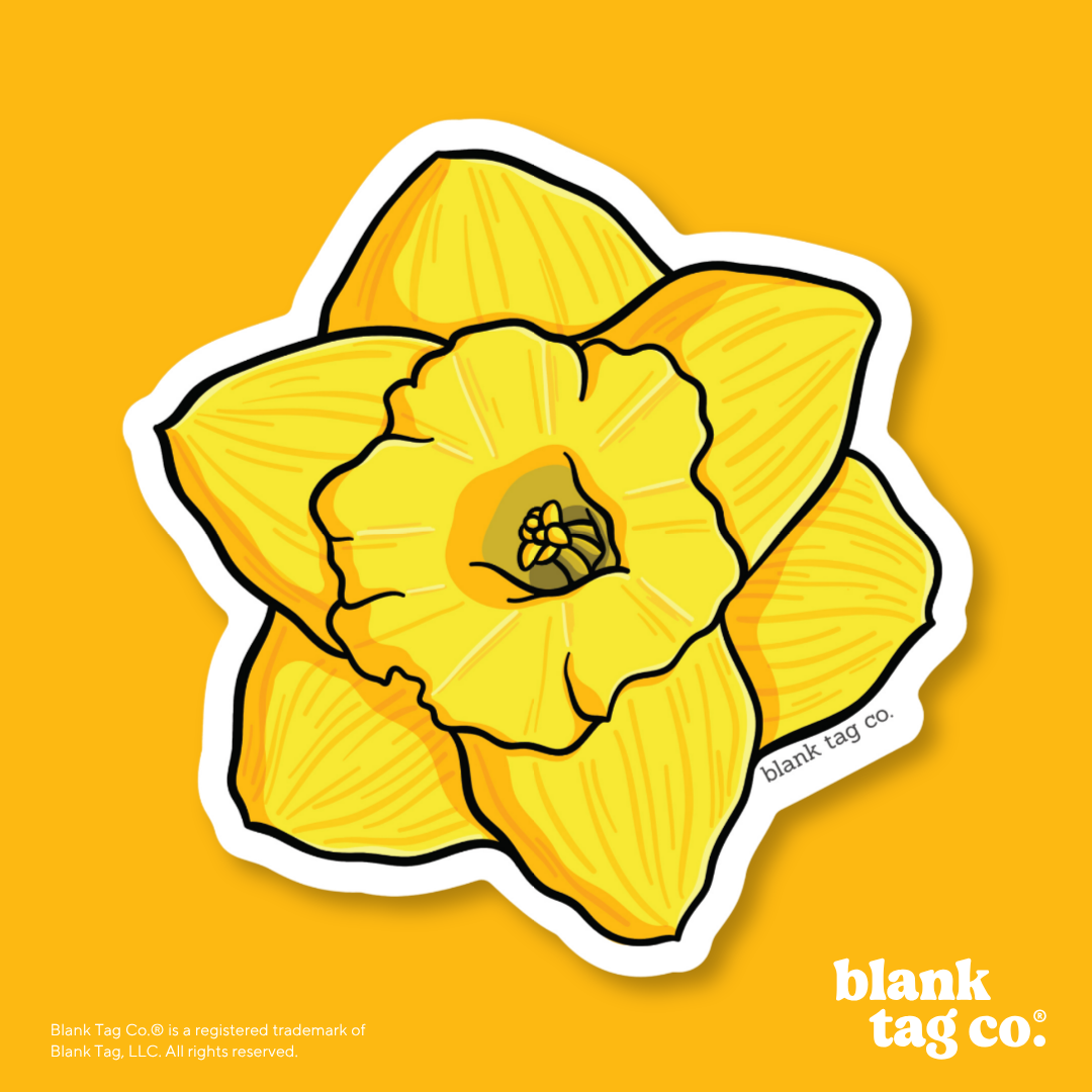 Blank Tag Co.® Waterproof Sticker - Daffodil