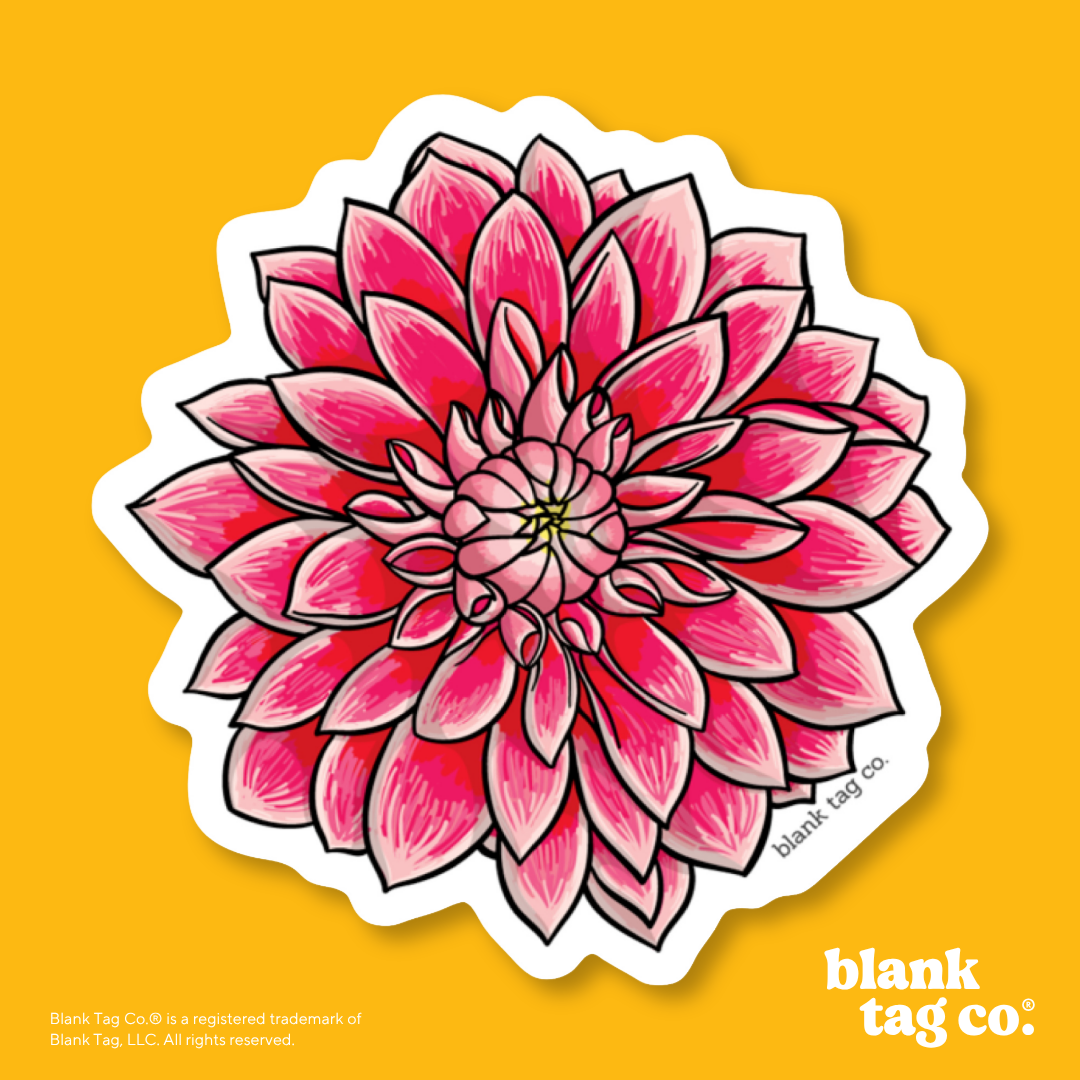 Blank Tag Co.® Waterproof Sticker - Dahlia