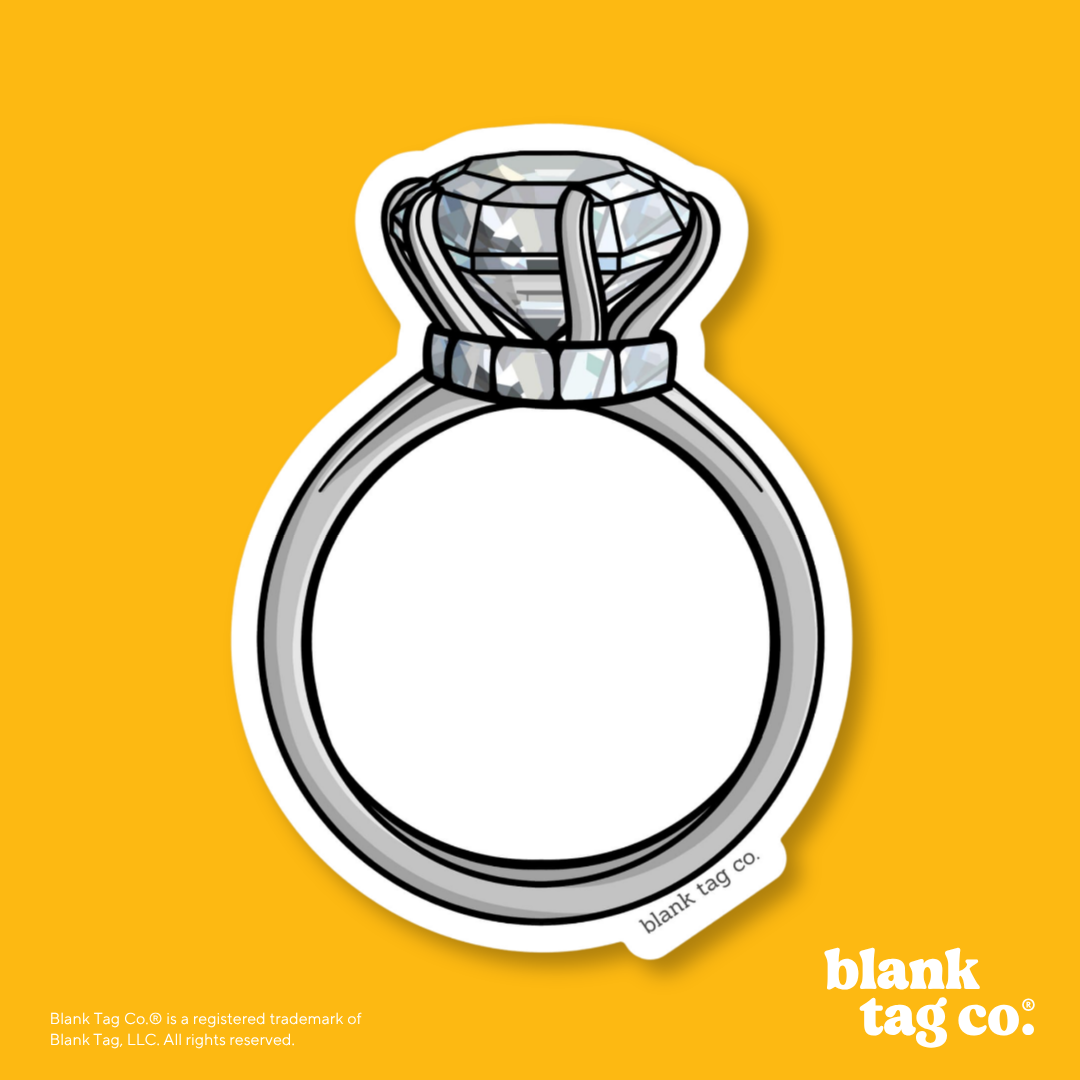 Blank Tag Co.® Waterproof Sticker - Diamond Ring