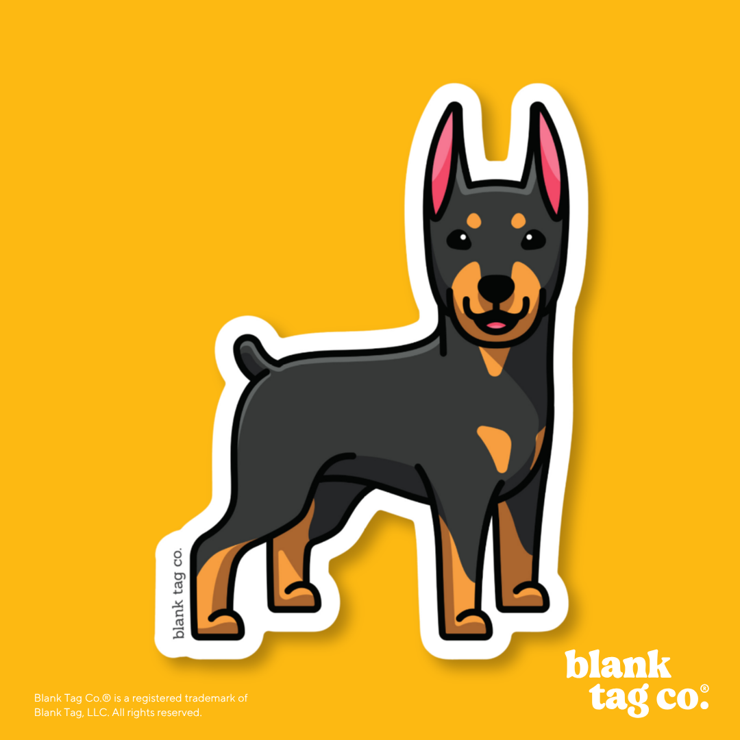 Blank Tag Co.® Waterproof Sticker - Doberman Pinscher