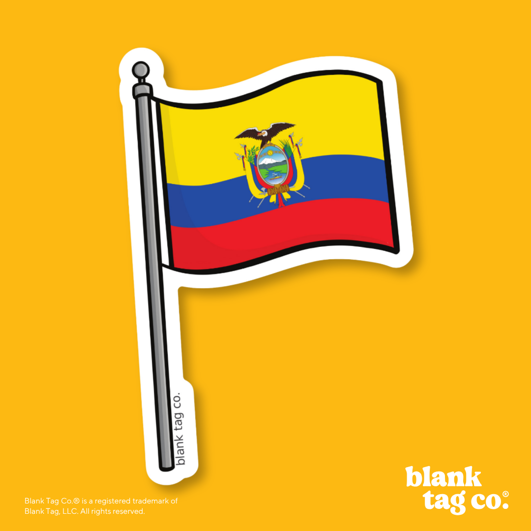 Blank Tag Co.® Waterproof Sticker - Ecuador Flag