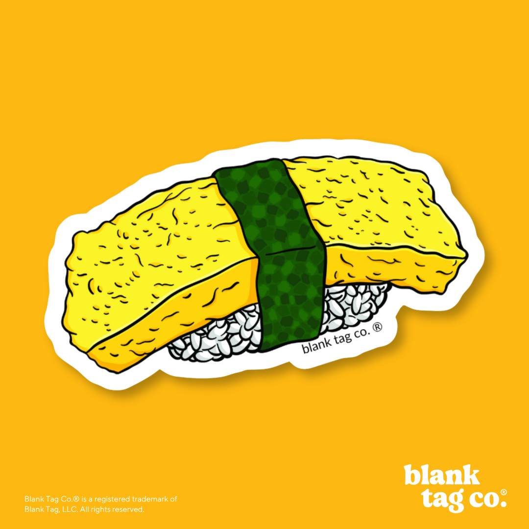 Blank Tag Co.® Waterproof Sticker - Egg Sushi