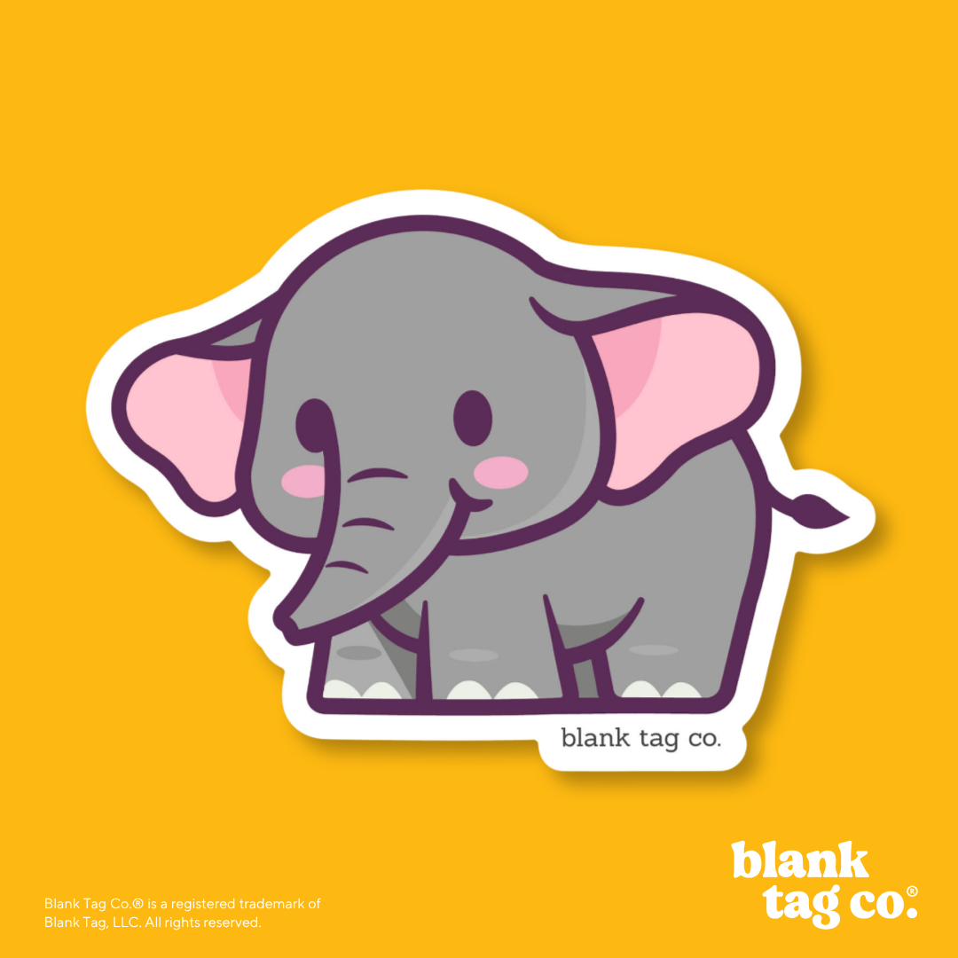 Blank Tag Co.® Waterproof Sticker - Elephant