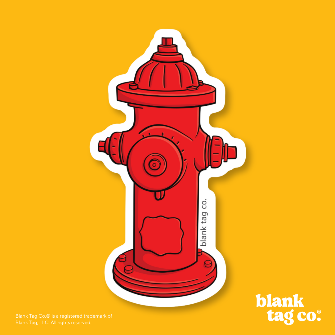Blank Tag Co.® Waterproof Sticker - Fire Hydrant