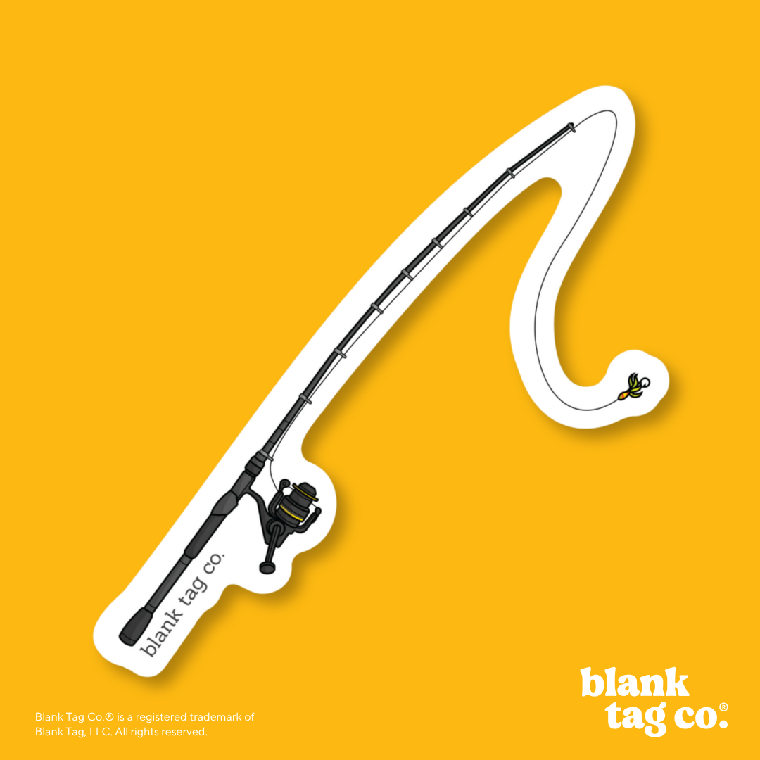 Blank Tag Co.® Waterproof Sticker - Fishing Rod