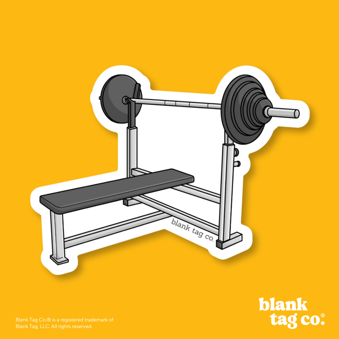 Blank Tag Co.® Waterproof Sticker - Flat Bench