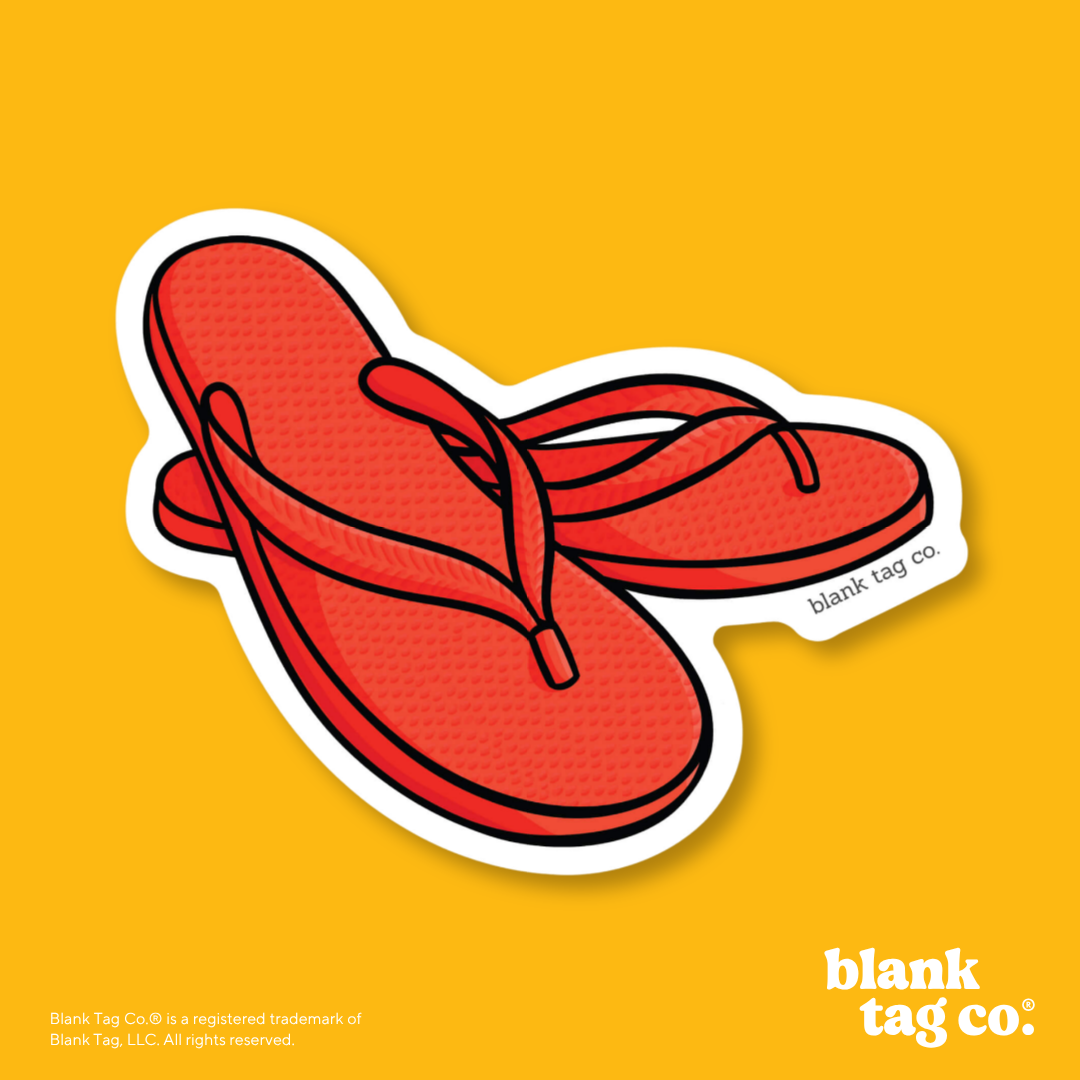 Blank Tag Co.® Waterproof Sticker - Flip Flops