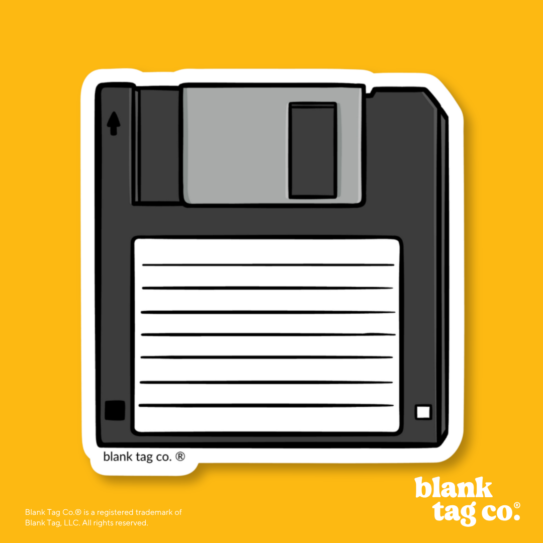 Blank Tag Co.® Waterproof Sticker - Floppy Disk