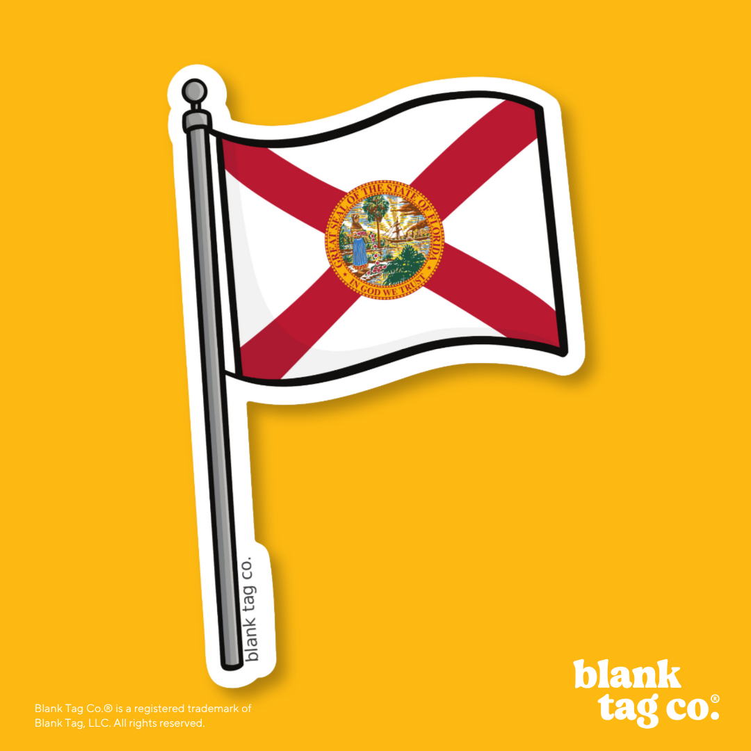 Blank Tag Co.® Waterproof Sticker - Florida Flag