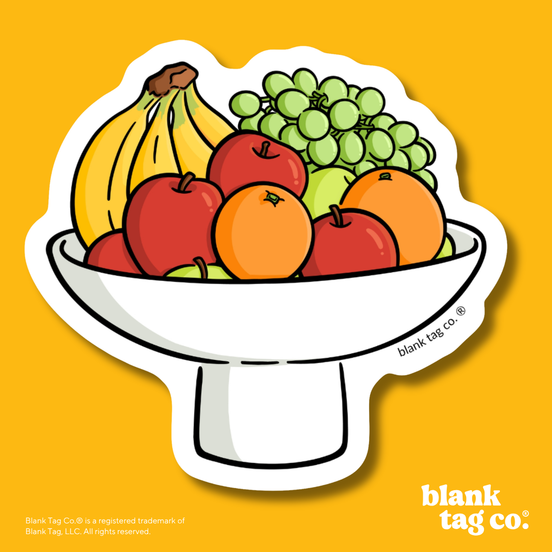 Blank Tag Co.® Waterproof Sticker - Fruit Bowl