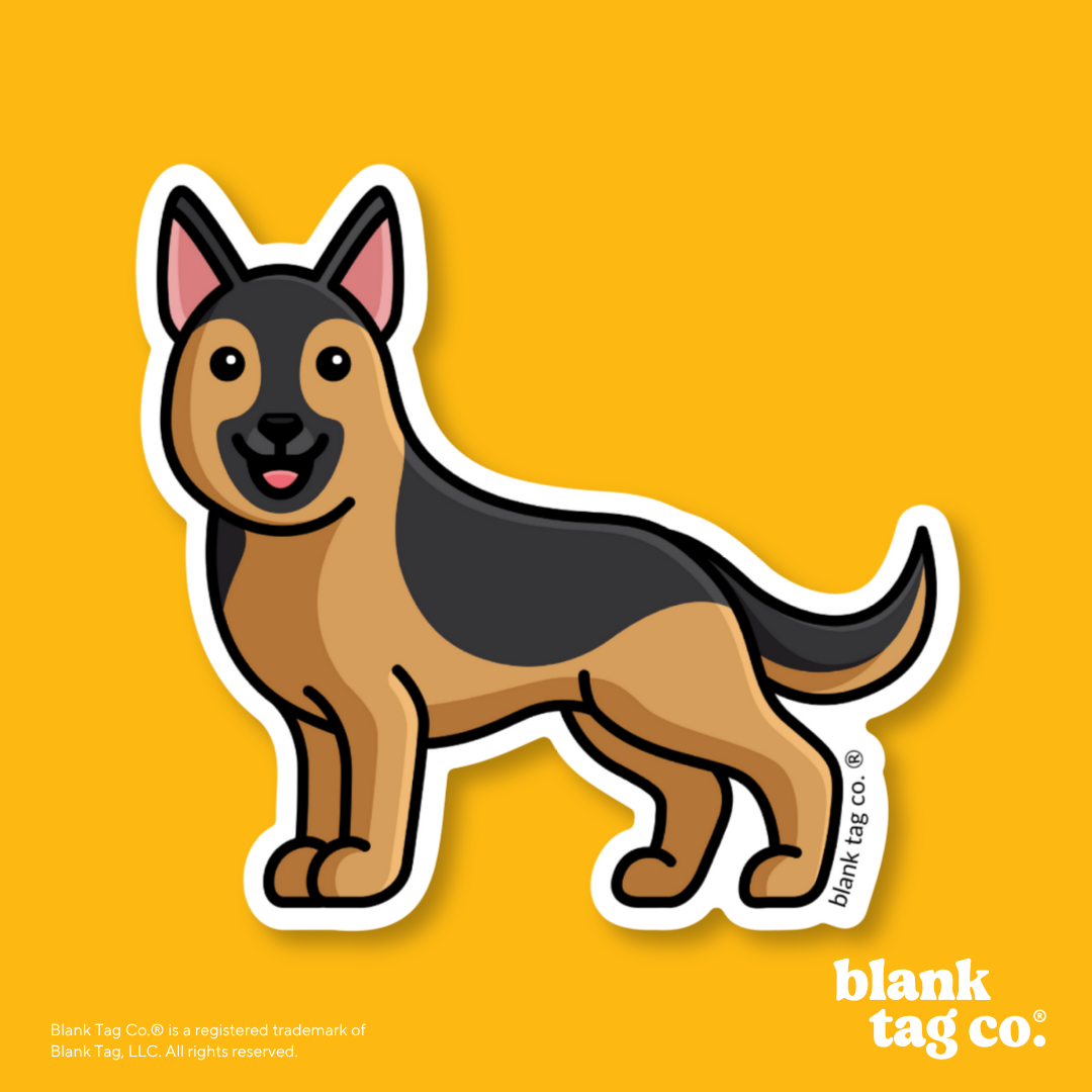 Blank Tag Co.® Waterproof Sticker - German Shepherd