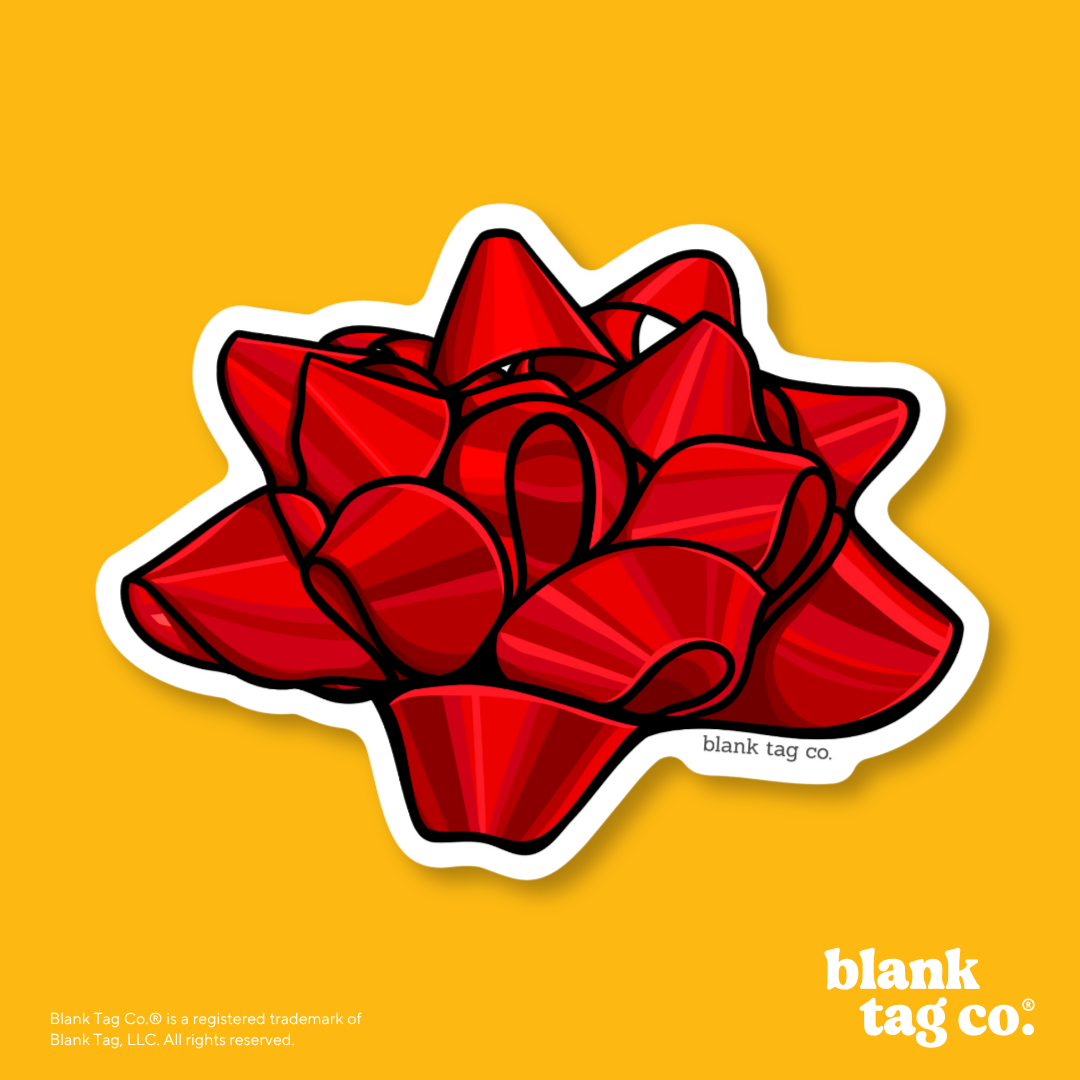 Blank Tag Co.® Waterproof Sticker - Gift Bow