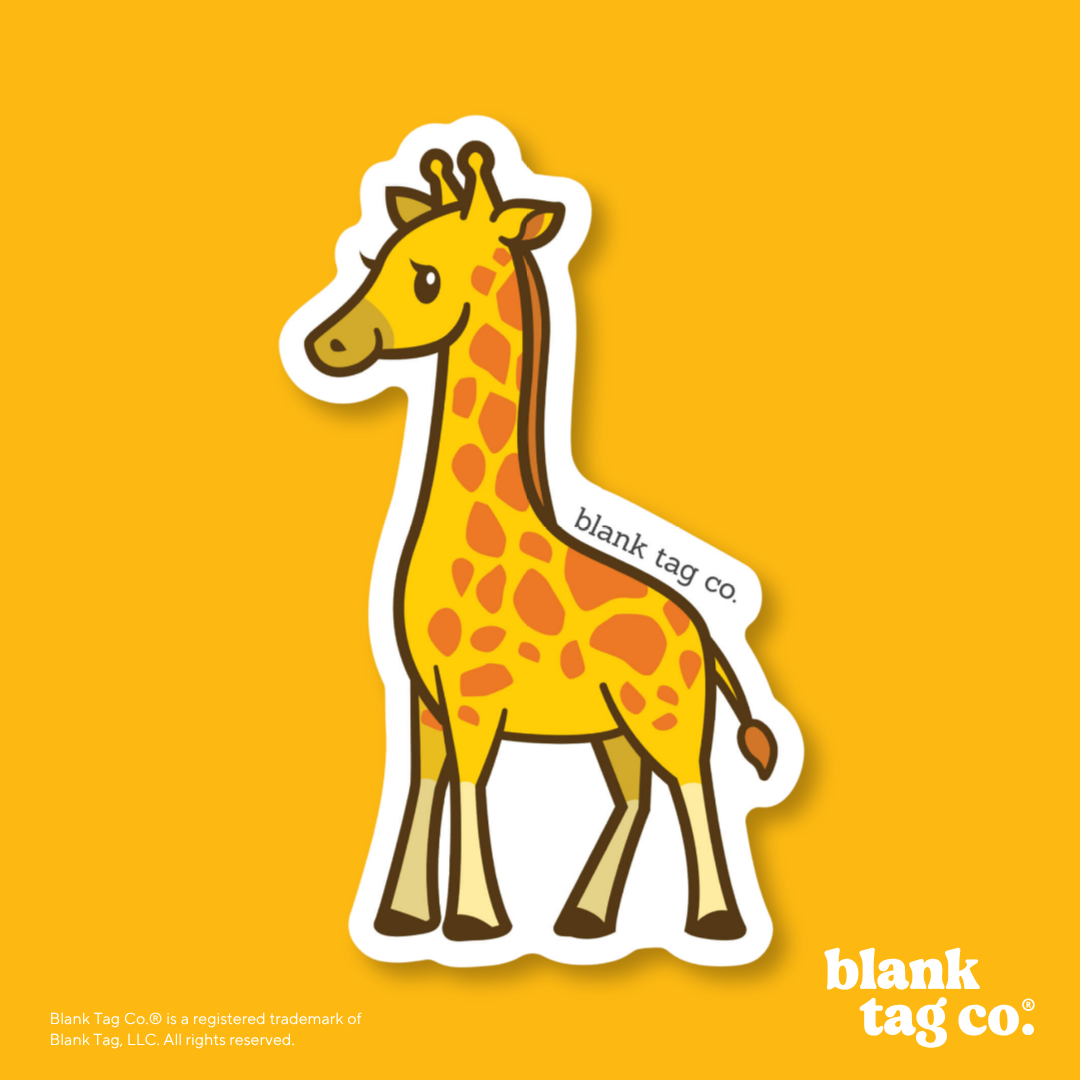 Blank Tag Co.® Waterproof Sticker - Giraffe