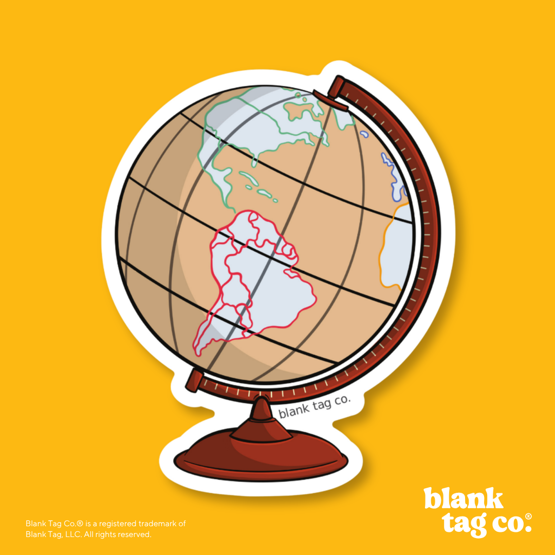 Blank Tag Co.® Waterproof Sticker - Globe