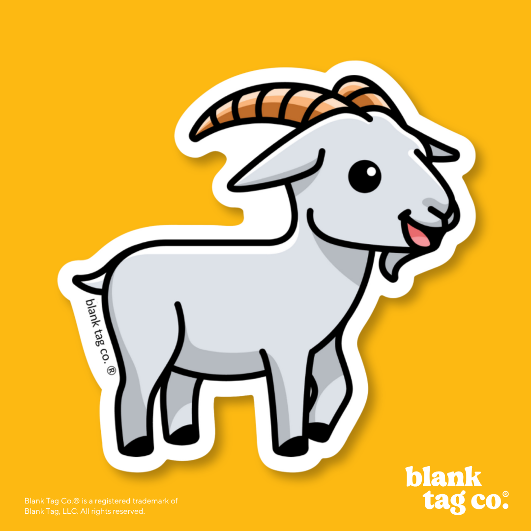 Blank Tag Co.® Waterproof Sticker - Goat