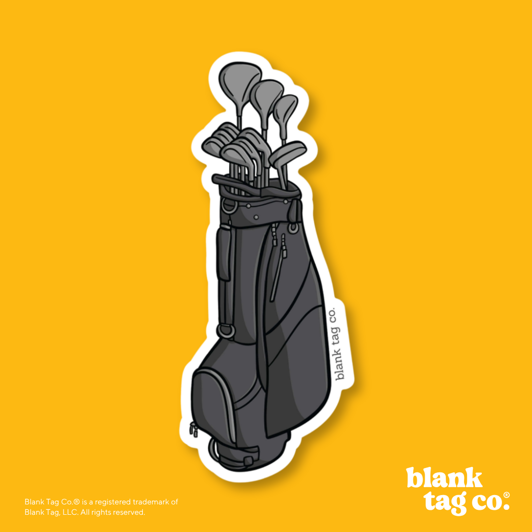 Blank Tag Co.® Waterproof Sticker - Golf Clubs