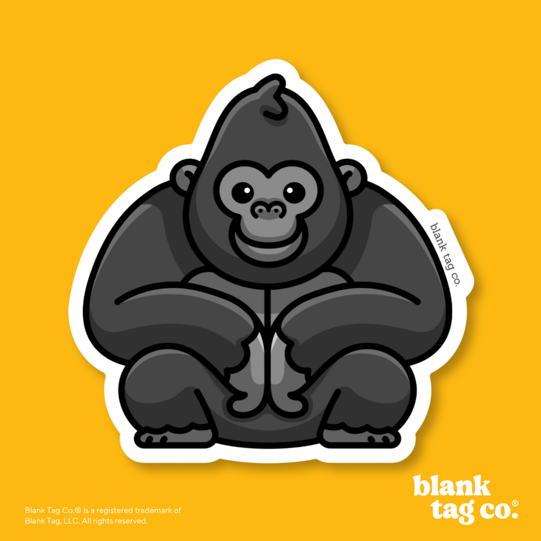 Blank Tag Co.® Waterproof Sticker - Gorilla